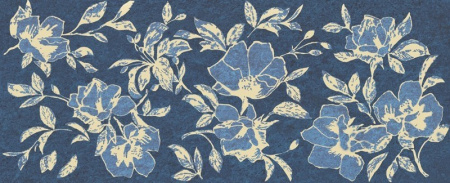 1046565 INSERTO BLOOM BLUE 24X59 24х59 фото 1046565 INSERTO BLOOM BLUE 24X59 24х59