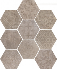 ESAGONA FABRIC NATURAL 24x27,7  (56 B) х